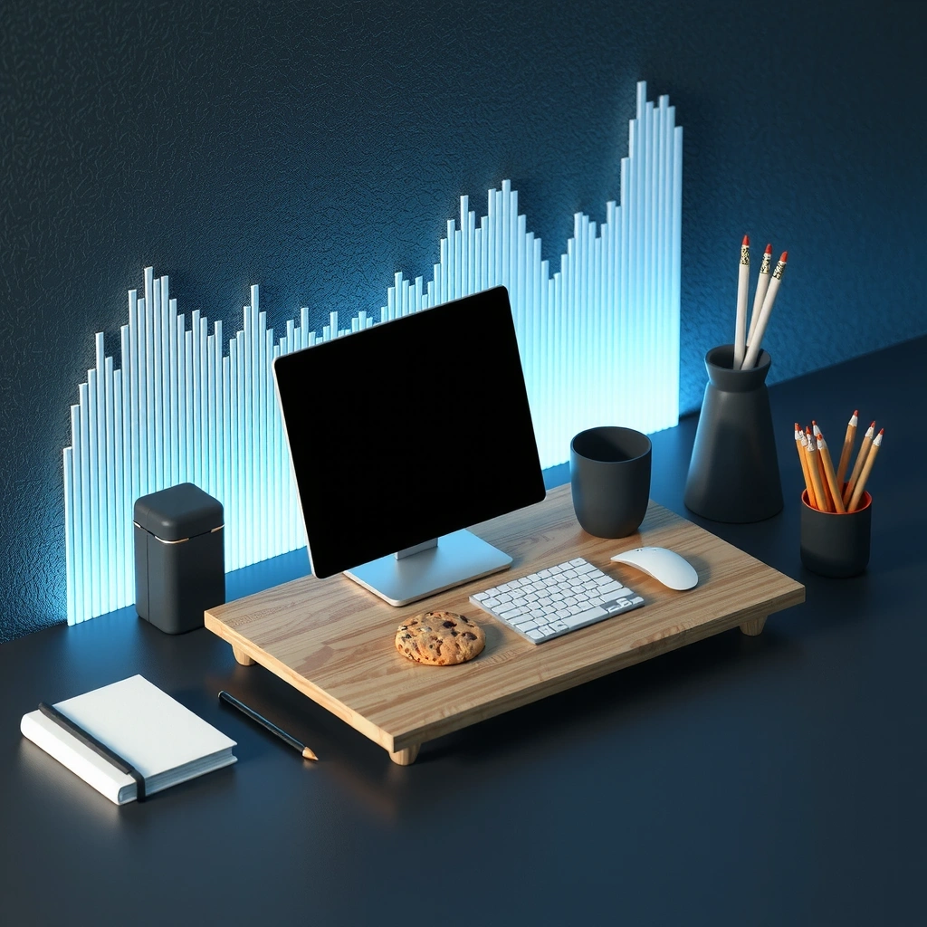 Abstract neon data visualization background