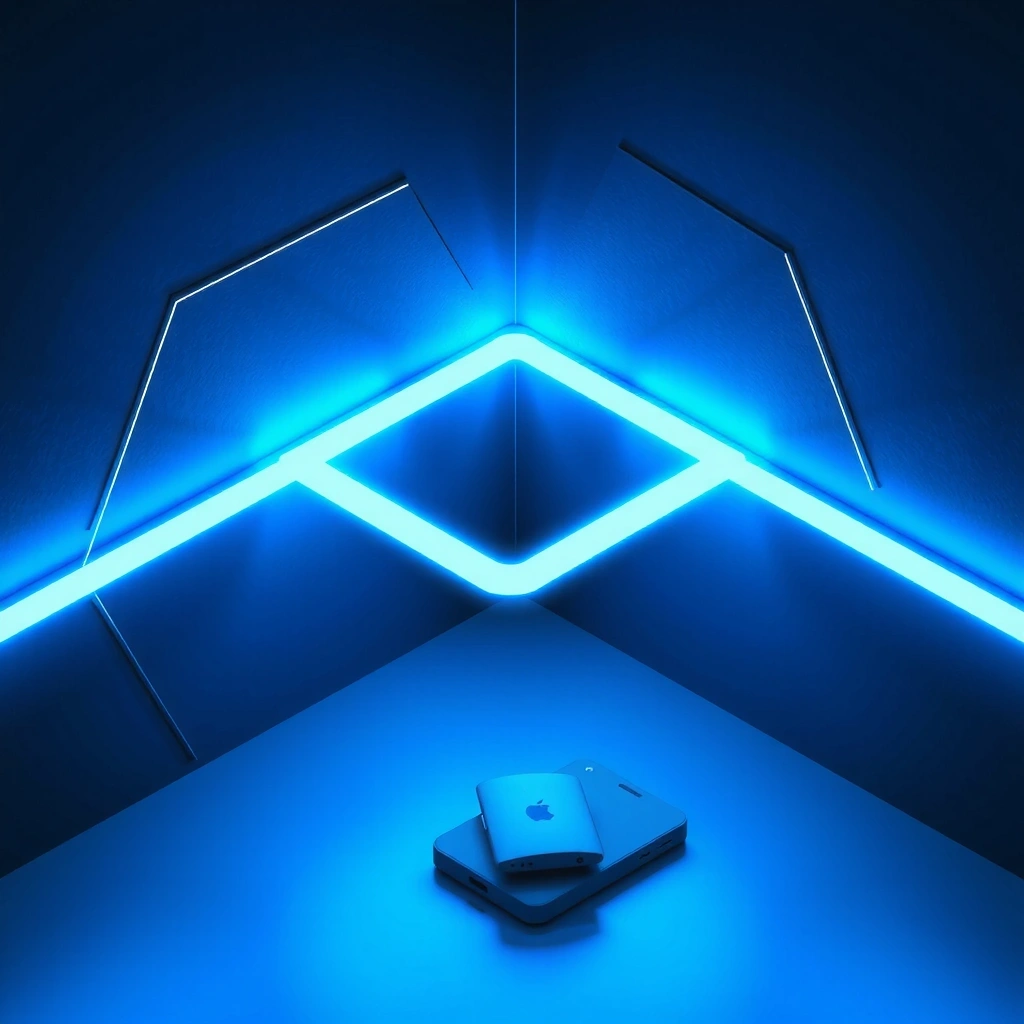 Abstract neon background for Breflem mobile game development services